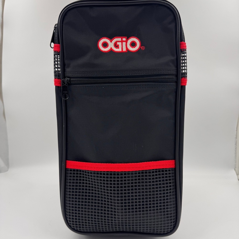 OGIO The Original Locker Bag Amoco Black Red Gym Workout Travel Duffle VTG 80s
